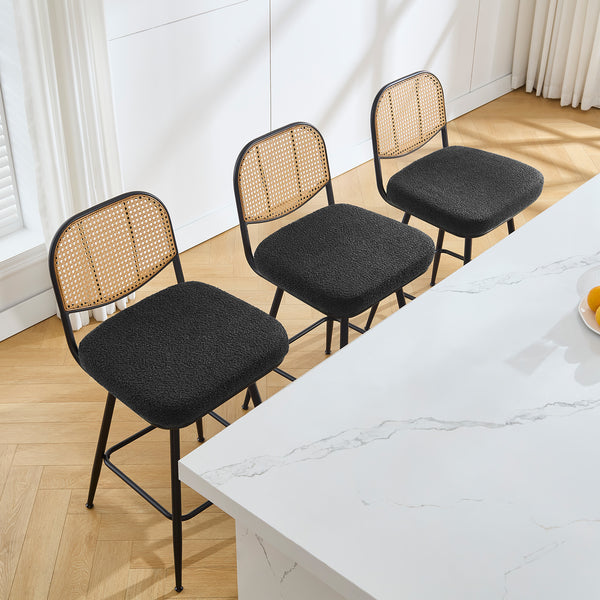 Acolon bar stool, Black Sacy Fabric/Bar Height