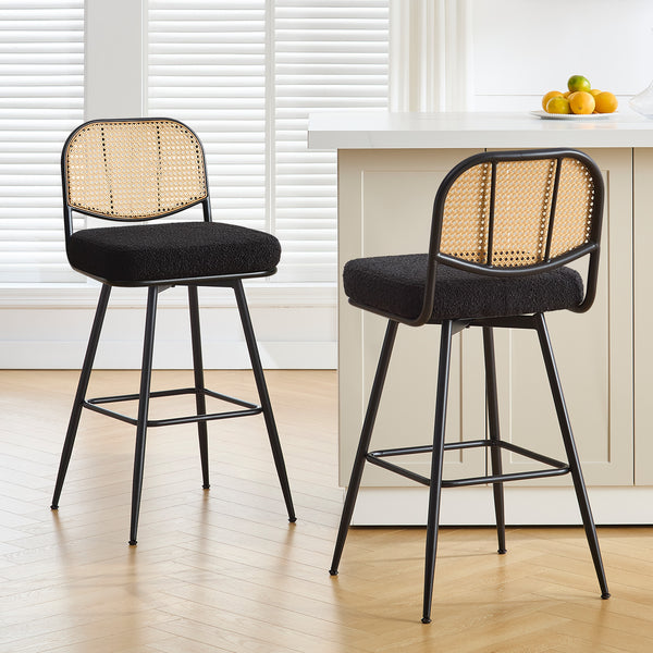 Acolon bar stool, Black Sacy Fabric/Bar Height