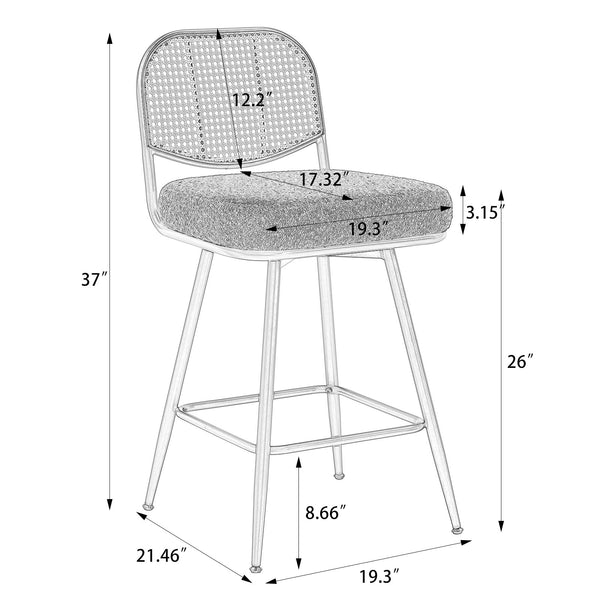 Acolon bar stool counter height dimensions
