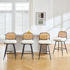 Acolon bar stool, White Sacy Fabric/Counter Height