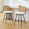 Acolon bar stool, White Sacy Fabric/Counter Height