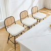 Acolon bar stool, White Sacy Fabric/Counter Height