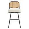 Acolon bar stool, White Sacy Fabric/Counter Height