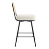 Acolon bar stool, White Sacy Fabric/Counter Height