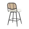 Acolon bar stool, White Sacy Fabric/Counter Height