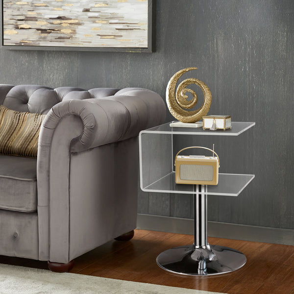 Alag side table, Clear