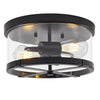 Albarola flush mount light, Black