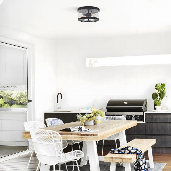 Albarola flush mount light, Black