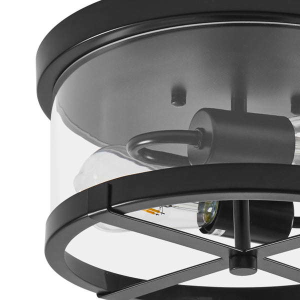 Albarola flush mount light, Black