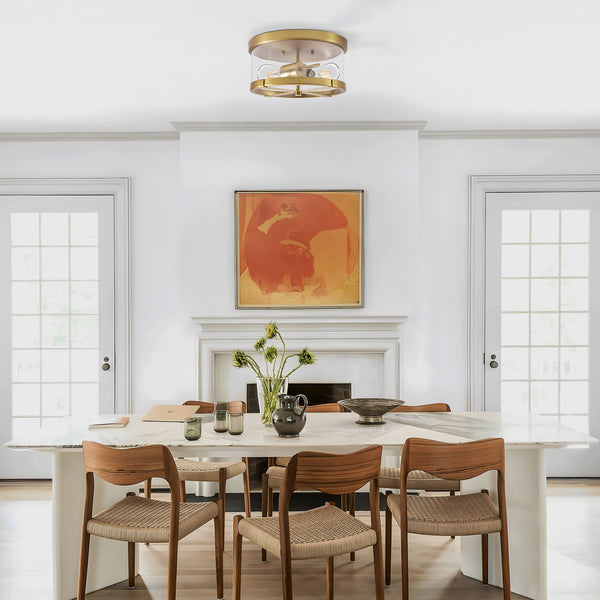 Albarola flush mount light, Gold