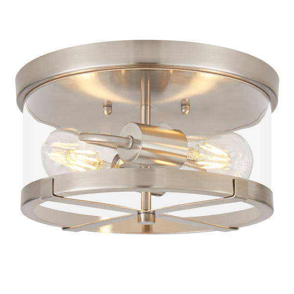 Albarola flush mount light, Nickel