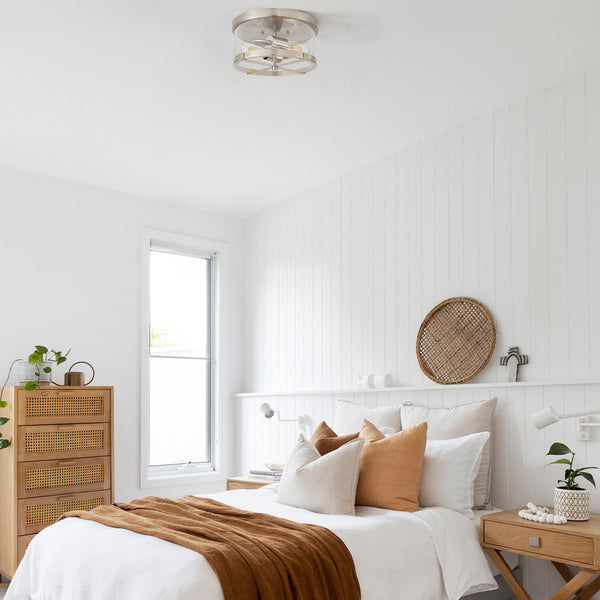 Albarola flush mount light, Nickel