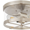 Albarola flush mount light, Nickel
