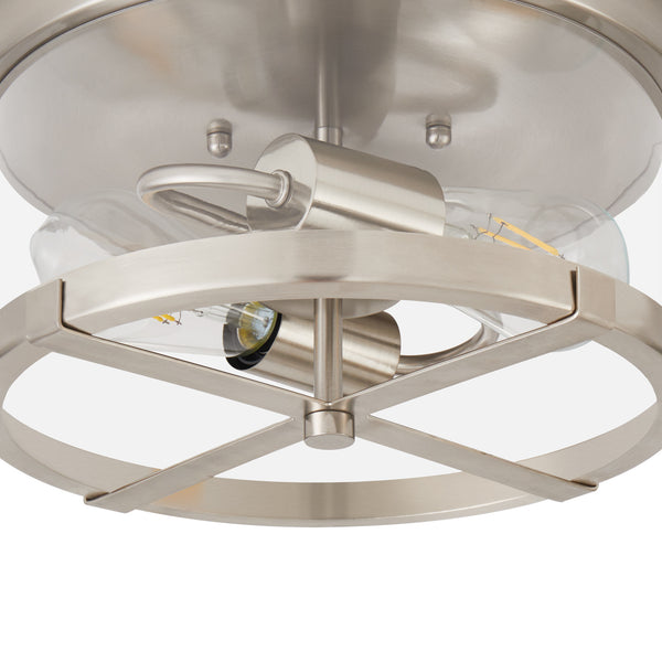 Albarola flush mount light, Nickel