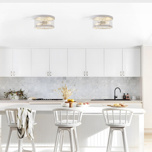 Albarola flush mount light, White