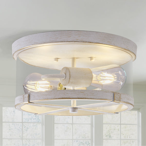 Albarola flush mount light, White