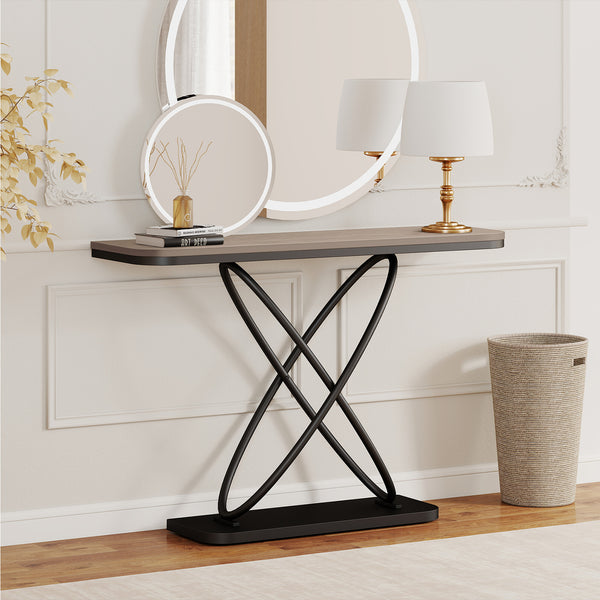 Ankou Console Table in Greige MDF