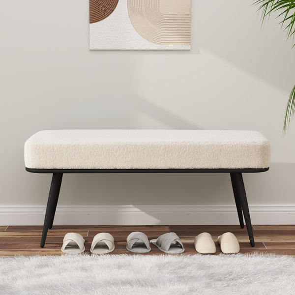Anyang bench, Cream Glera Velvet