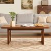 Aqitag Coffee Table in Brown Pine with Non-Circular Legs