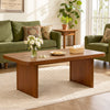 Aqitag Coffee Table in Brown Pine with Non-Circular Legs