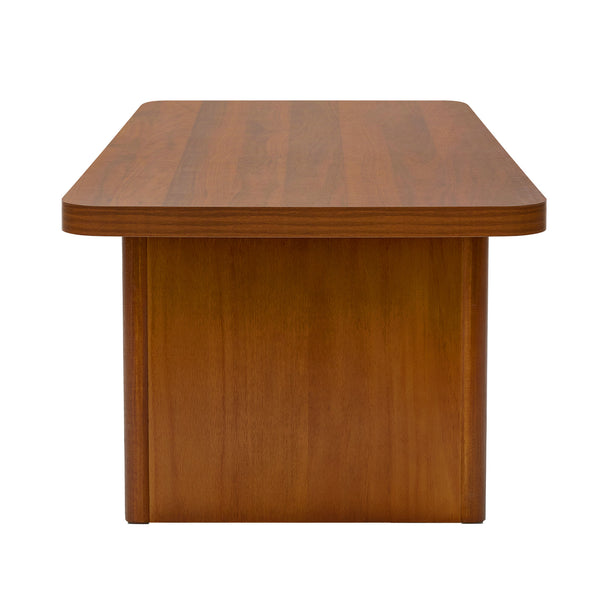 Aqitag Coffee Table in Brown Pine with Non-Circular Legs