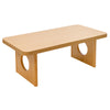 Aqitag Coffee Table in Natural Pine with Circular Legs