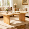 Aqitag Coffee Table in Natural Pine with Non-Circular Legs