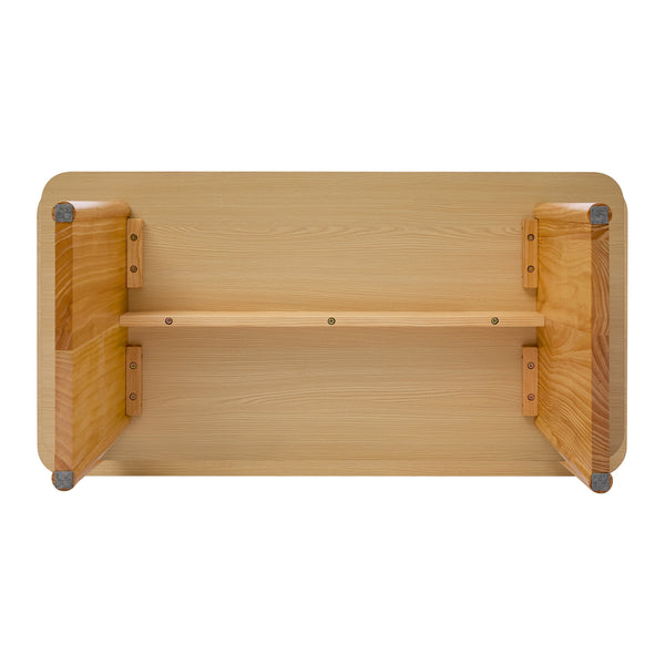 Aqitag Coffee Table in Natural Pine with Non-Circular Legs