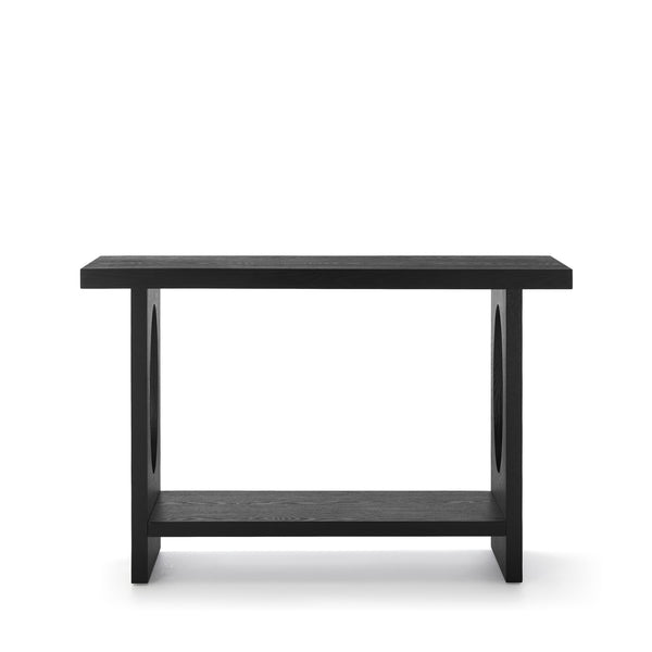 Aqitag Console Table in Black Oak Veneer