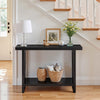 Aqitag Console Table in Black Oak Veneer