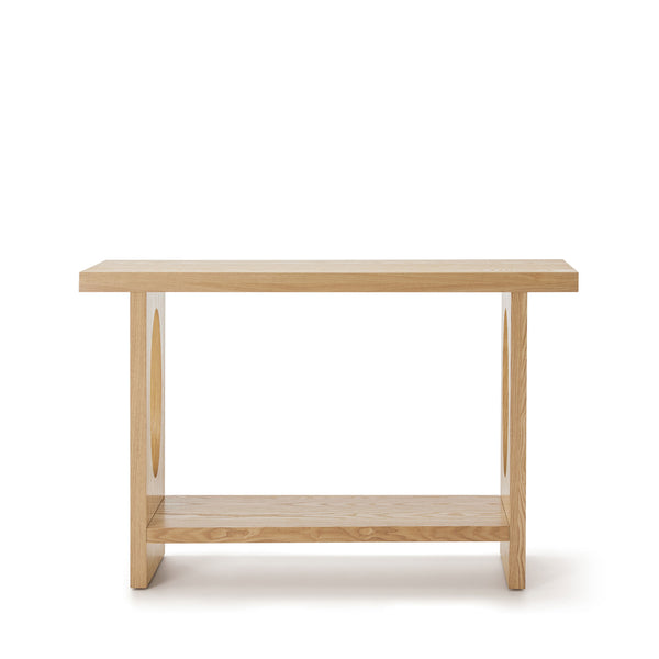 Aqitag Console Table in Natural Oak Veneer