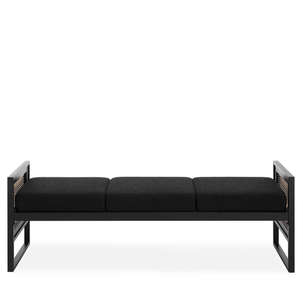 Arka bench, Black Sacy Fabric