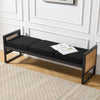 Arka bench, Black Sacy Fabric
