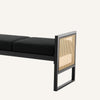 Arka bench, Black Sacy Fabric