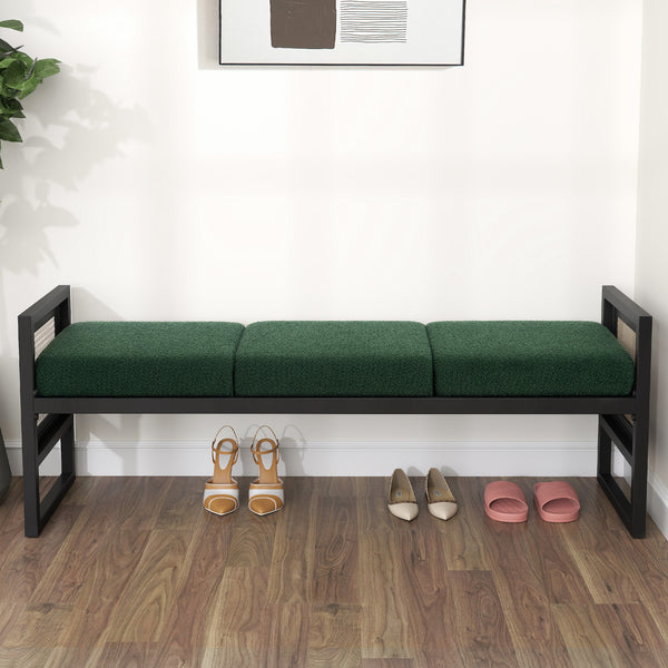 Arka bench, Green Sacy Fabric