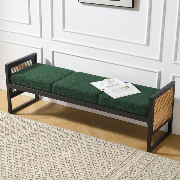 Arka bench, Green Sacy Fabric