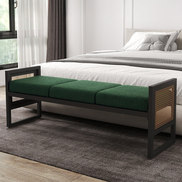 Arka bench, Green Sacy Fabric