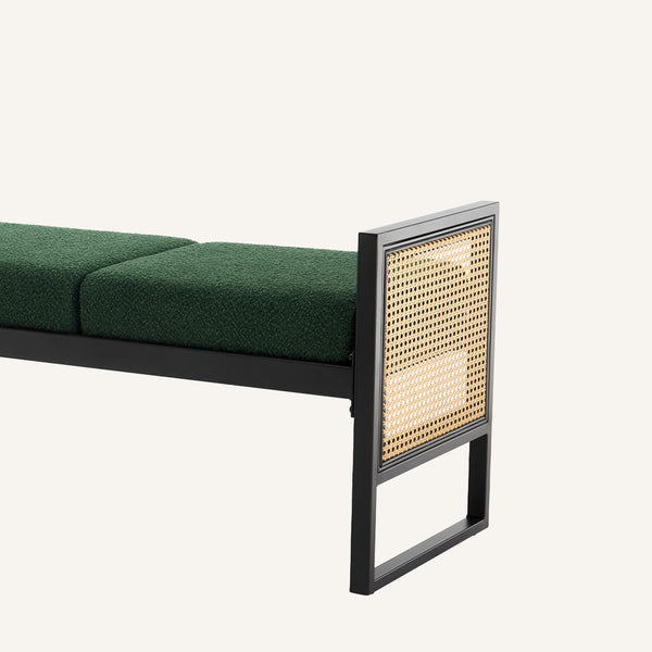 Arka bench, Green Sacy Fabric