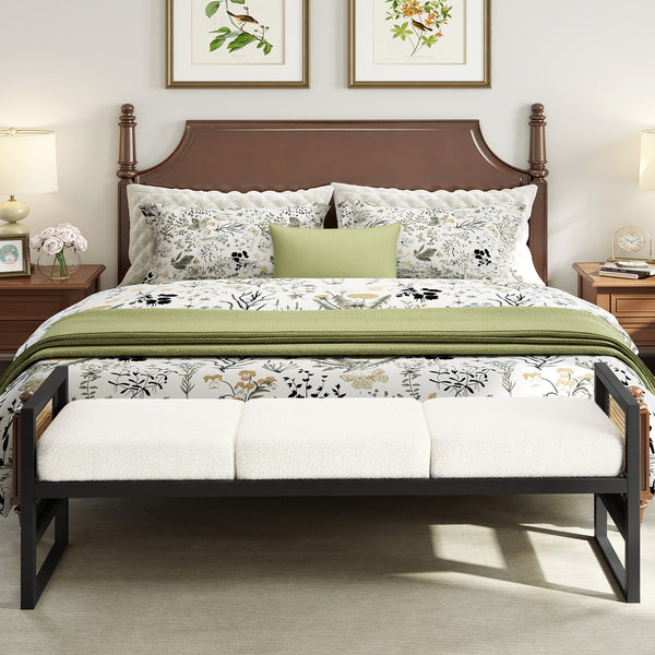 Arka bench, White Sacy Fabric