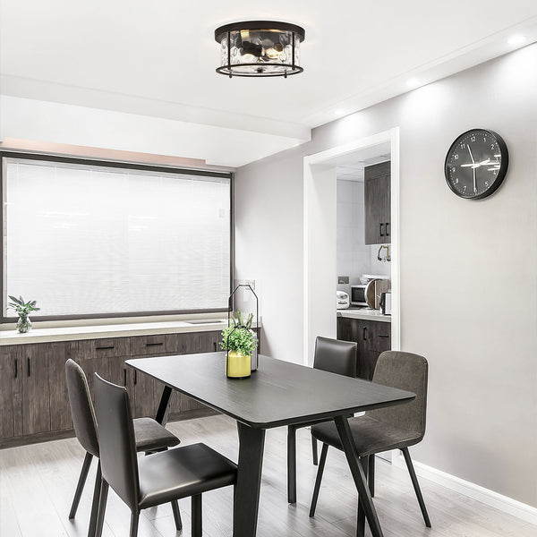 Arvine flush mount light, Black