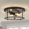 Arvine flush mount light, Black