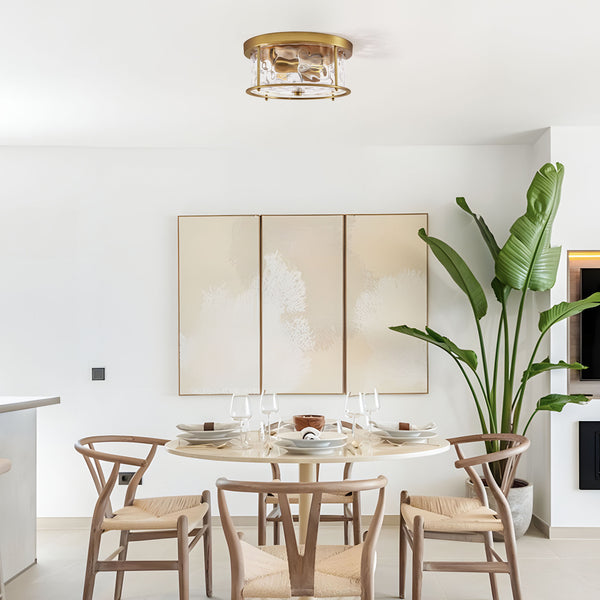 Arvine flush mount light, Gold