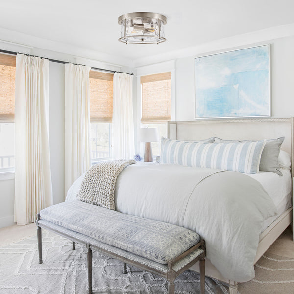 Arvine flush mount light, Nickel