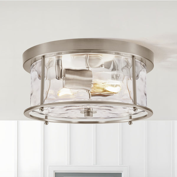 Arvine flush mount light, Nickel