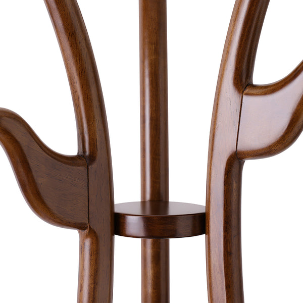 Asgat Coat Rack in Brown Rubberwood