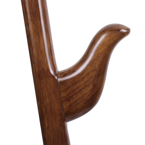 Asgat Coat Rack in Brown Rubberwood