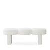 Astin bench, White Pasiga Fabric