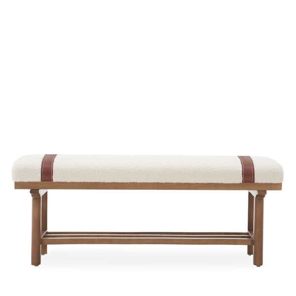 Babian bench, Cream Glera Velvet