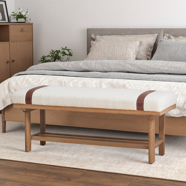 Babian bench, Cream Glera Velvet