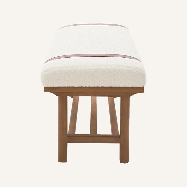 Babian bench, Cream Glera Velvet